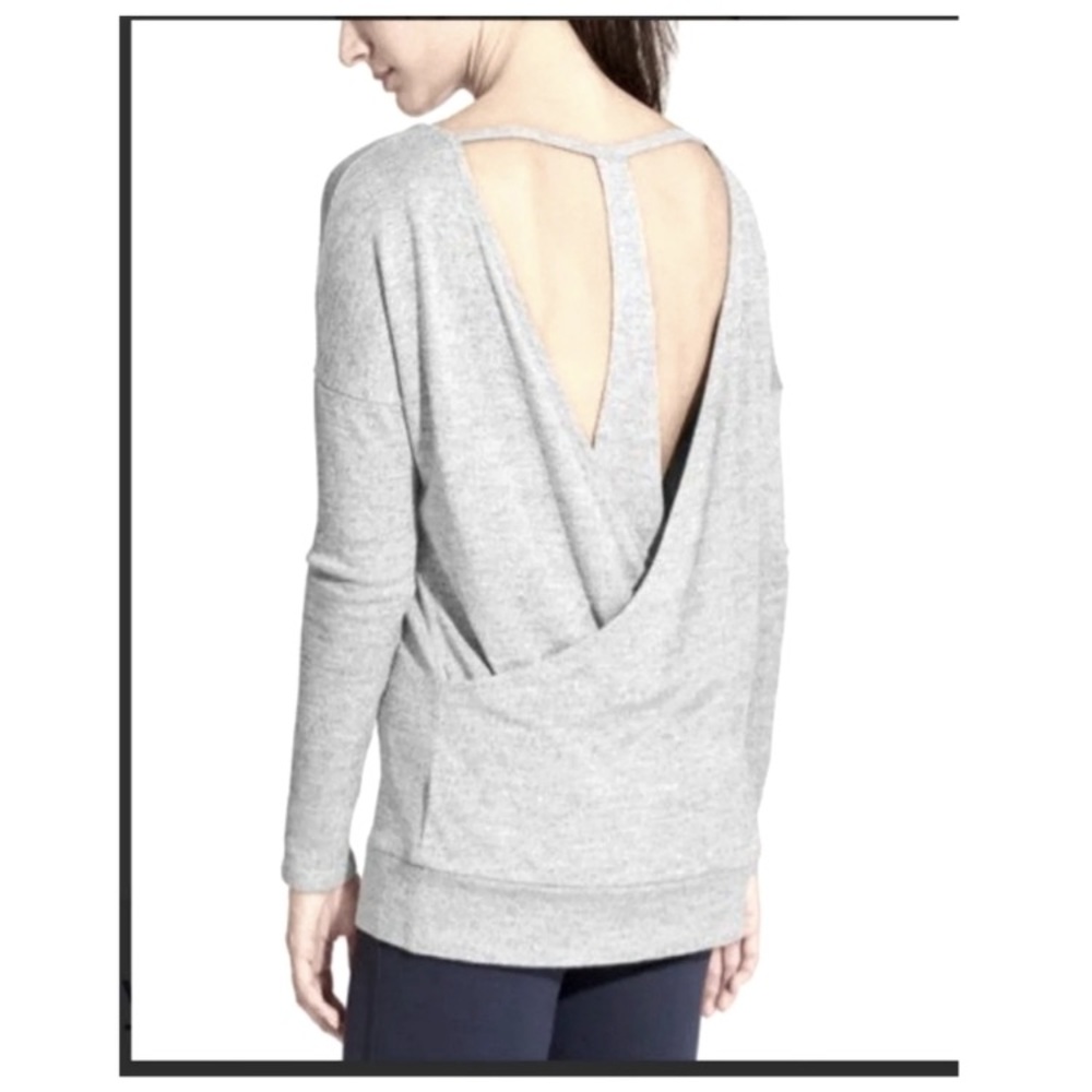 Athleta Grey Pose Layered Top size small